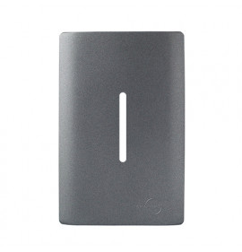 Placa p/ 1 Interruptor Vertical 4x2 - Novara Preto Grafite